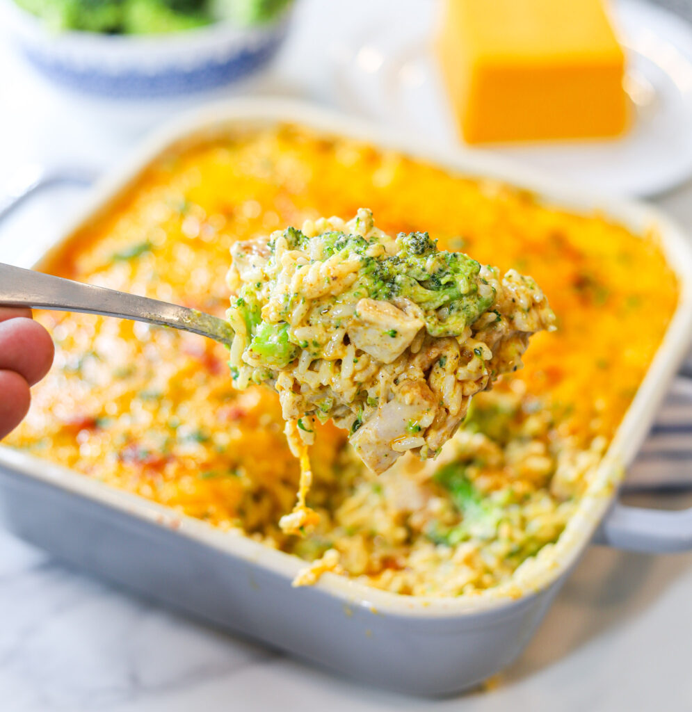 how to make chicken broccoli rice casserole